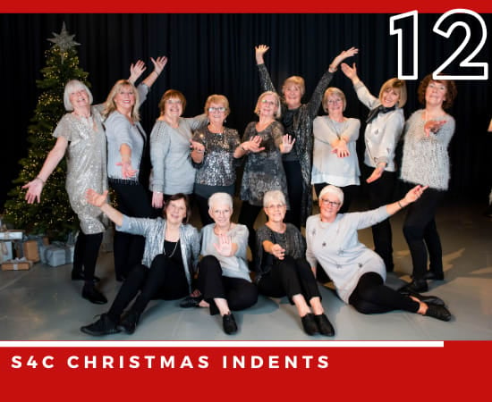 Nu Wave, our over 50s dance group, performing for S4Cs Christmas indents.